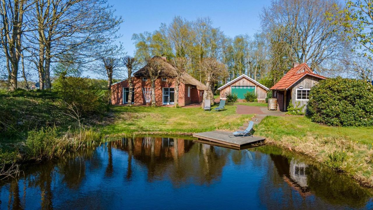Reetdach Ostfriesenhaus Villa Südbrookmerland Exteriör bild